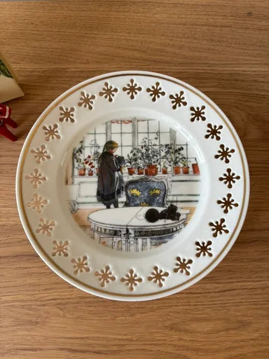 Bing & Grøndahl verzamelbord Blomstervinduet naar Carl Larsson, Serie 1 nr. 1, 1977