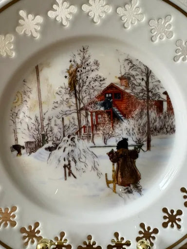 Bing & Grøndahl wandbord Carl Larsson, Gården og udhuset, serie 1 nr. 3, 1977