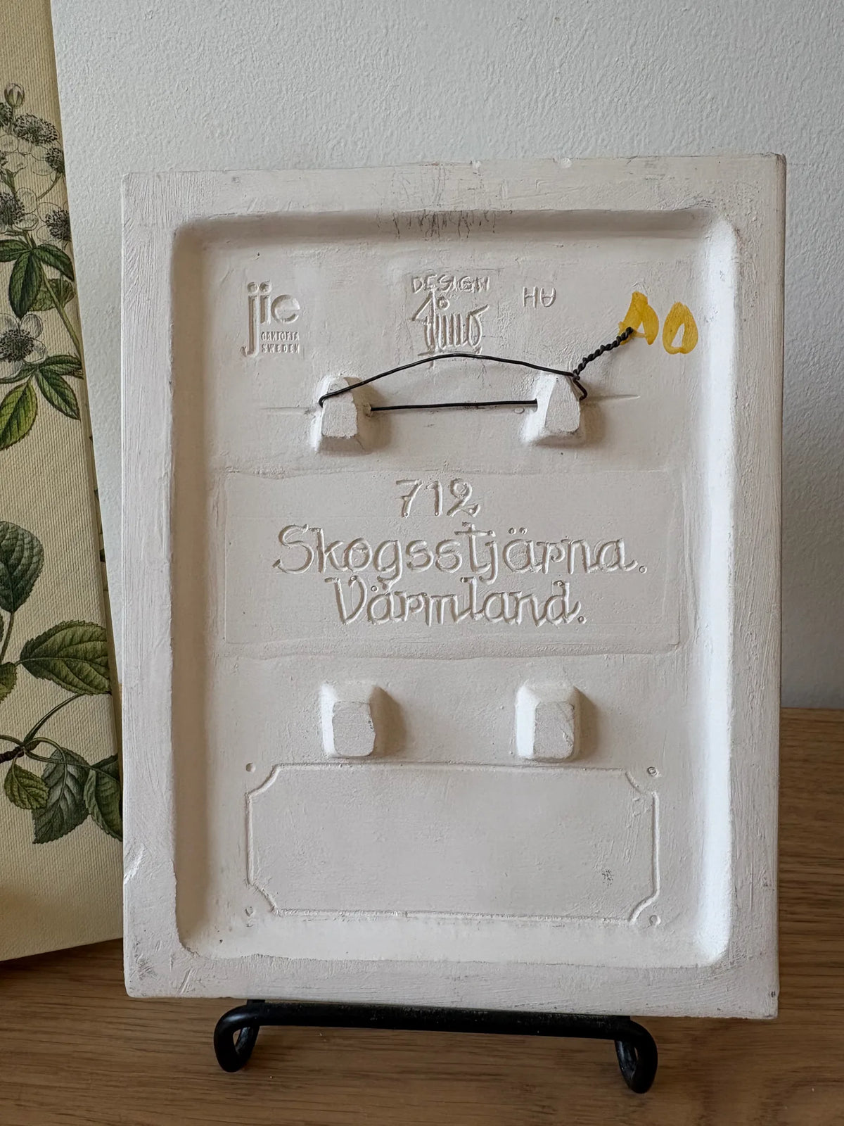 Jie Gantofta landskapsblommor wandtegel Skogsstjärna Värmland, model 712