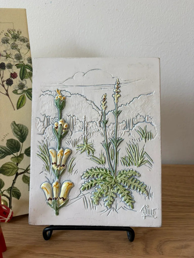 Jie Gantofta landskapsblommor wandtegel Kung Karls spira Västerbotten, model 739