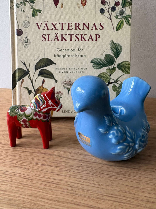 Märta Grunditz kaarsenhouder blauwe duif voor Guldkroken
