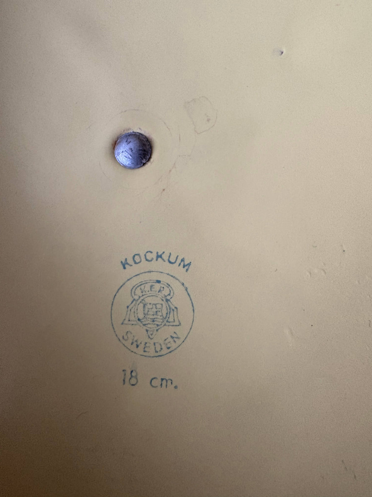 Kockum gele emaille kookpan met deksel