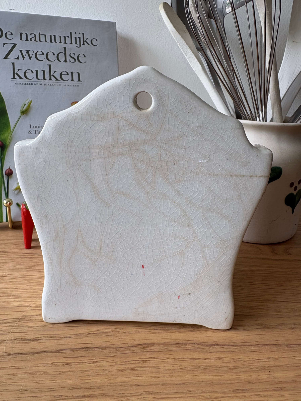 Rörstrand  Mjöl (wand) voorraadpot met houten deksel